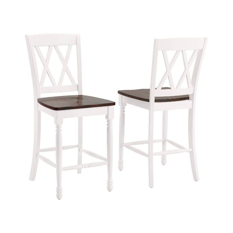 Cherry Wood Shelby 24" Counter Stool Set with Classic Turned Legs