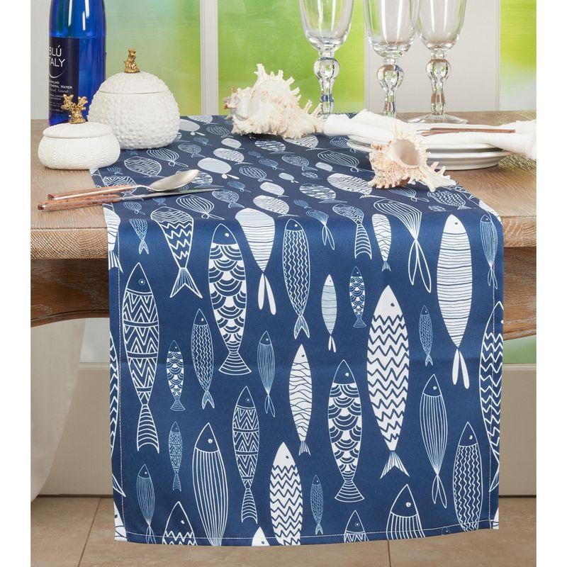 Saro Lifestyle Fish Design Long Table Runner