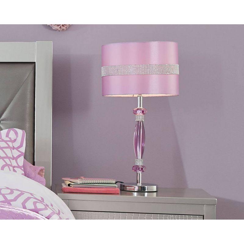 Signature Design by Ashley Nyssa Table Lamp Purple/Silver