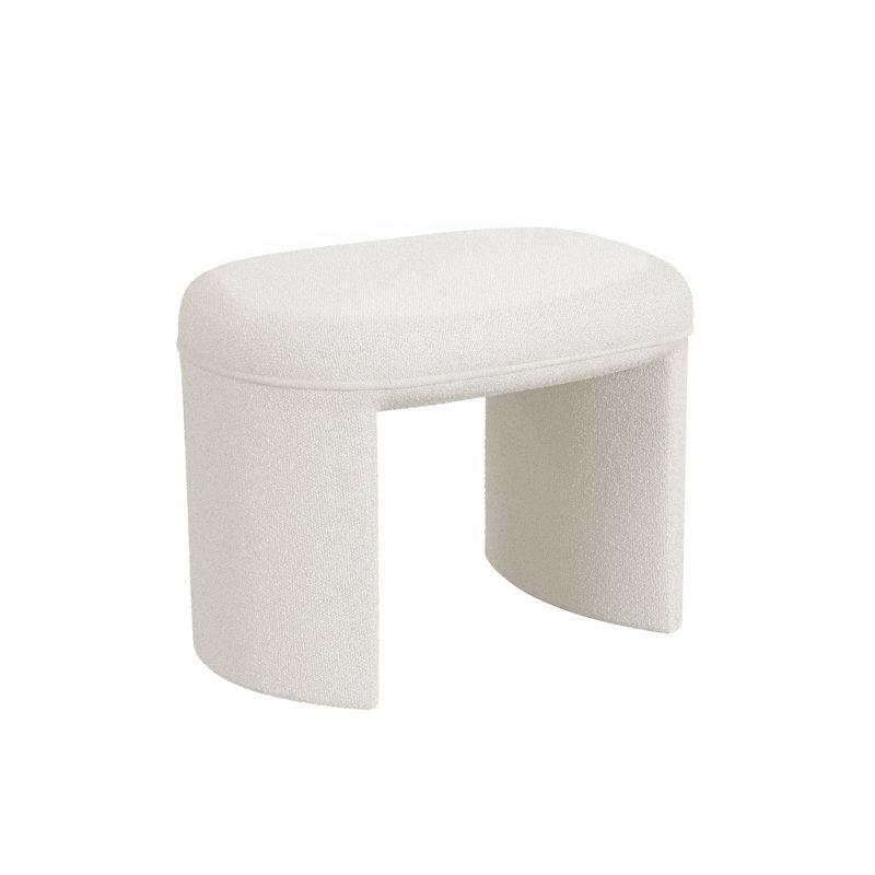 Quinn Ottoman Cream Boucle - HomePop