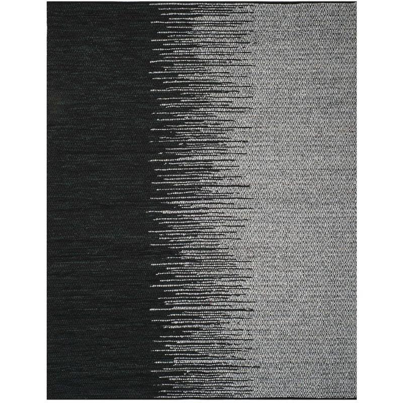 Vintage Leather VTL388 Hand Woven Indoor Area Rug - Light Grey/Black - 8'x10' - Safavieh