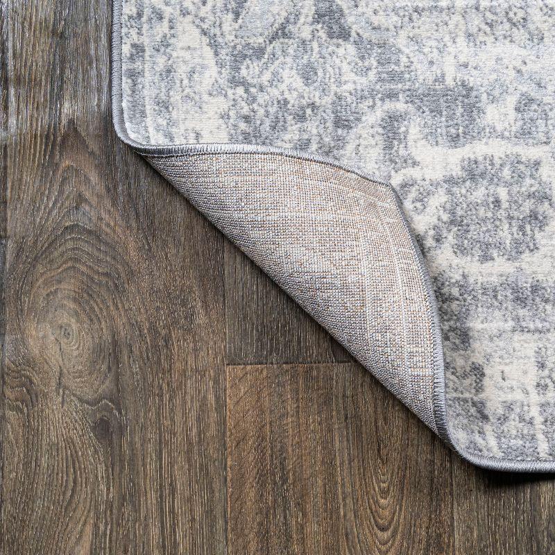 3' X 5' Modern Persian Vintage Medallion Area Rug, Gray/Ivory - JONATHAN Y