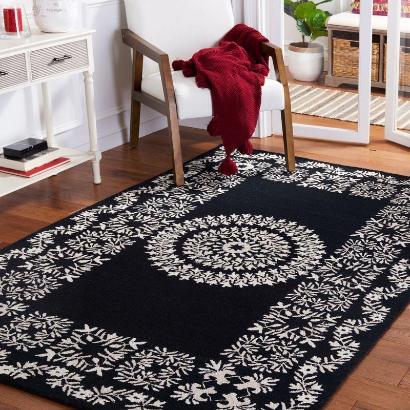 Empire EM826 Hand Tufted Area Rug - Black/Ivory - 8'x10' - Safavieh.