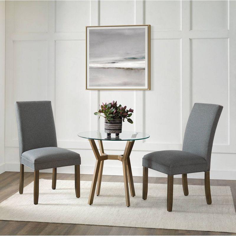 Set of 2 Gwyn Parsons Upholstered Armless Chairs Gray - Alaterre Furniture