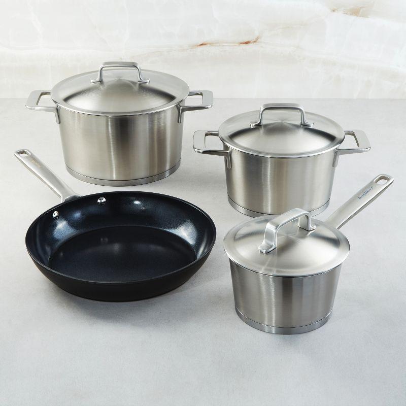 BergHOFF BergHOFF DiNA Meta 7pc Recycled Cookware Set with Nonstick Fry Pan