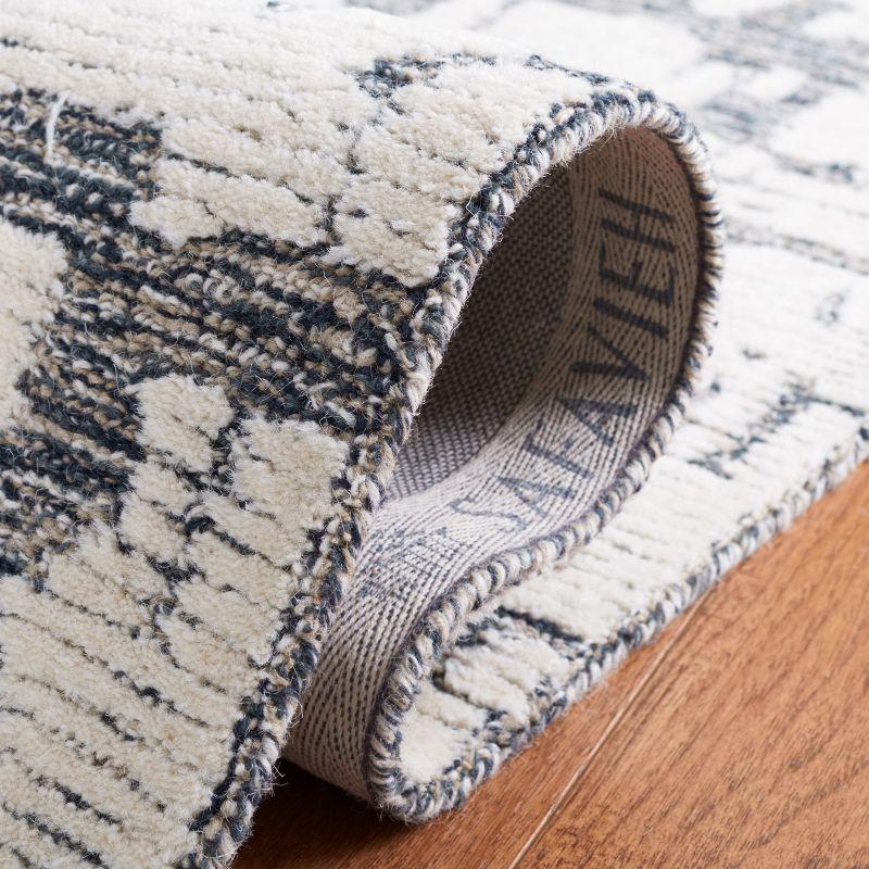Martha Stewart Rugs Martha Stewart 4533 Hand Tufted Wool/Cotton Rug in Charcoal/Ivory