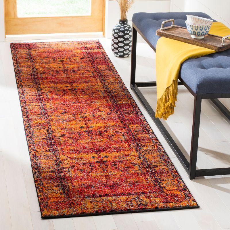 Vintage Hamadan VTH216 Power Loomed Runner Rug - Orange - 2'3"x18' - Safavieh.