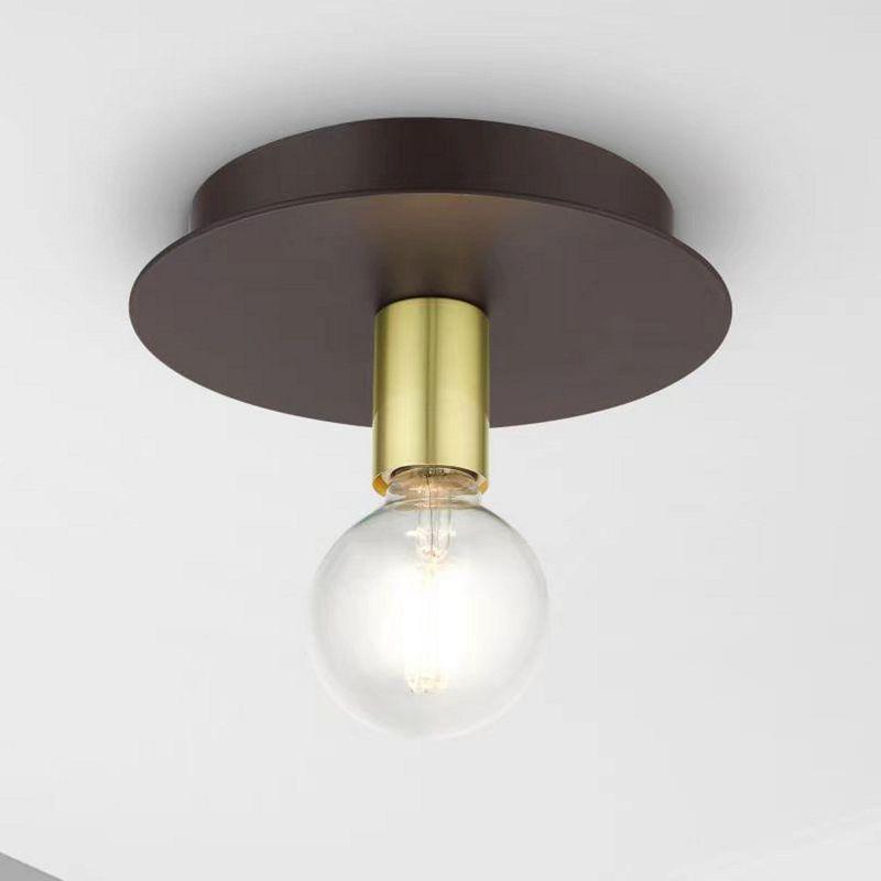 Livex Lighting Hillview 1 - Light Flush Mount in  Bronze