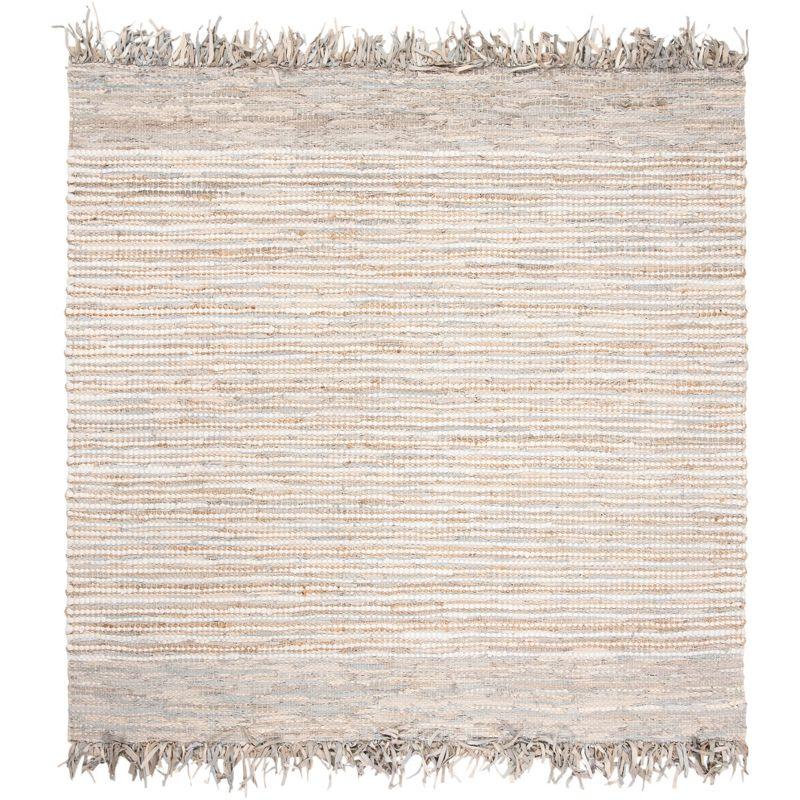 Vintage Leather VTL373 Hand Woven Area Rug - Beige/Multi - 6'x6' - Safavieh.
