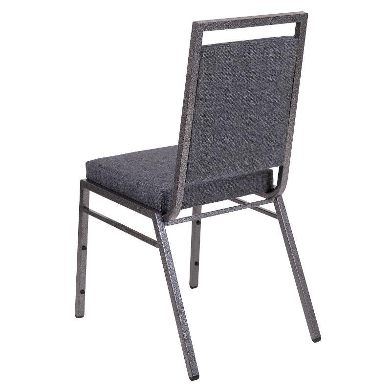 Dark Gray Fabric and Steel Stacking Banquet Chair