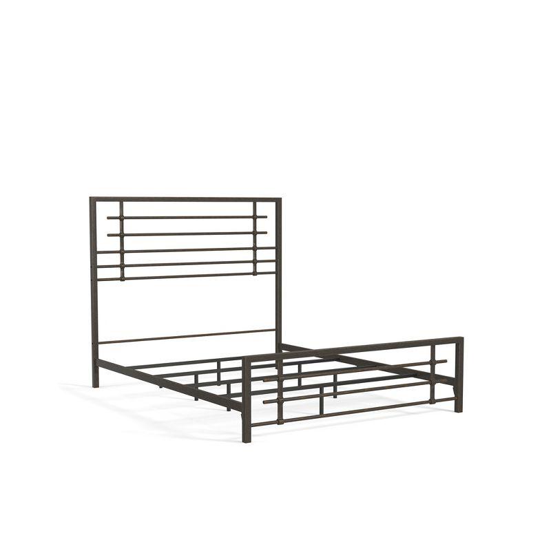 17 Stories Mcintosh Industrial Metal Snap Assembled Bed Frame