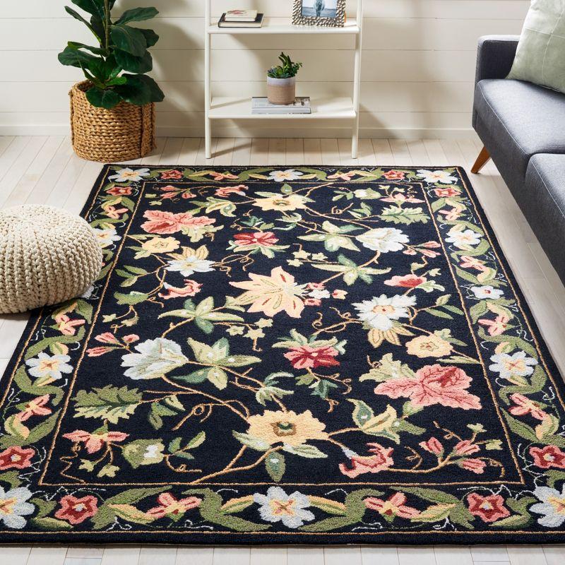 Chelsea HK311 Handmade Accent Rug - 3'x3' - Black - Safavieh
