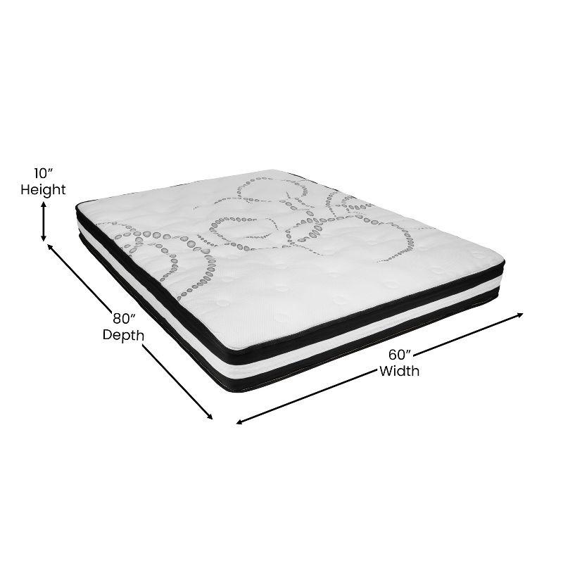 Flash Furniture Riverdale Queen Size Tufted Upholstered Platform Bed in Beige Fabric with 10 Inch CertiPUR-US Certified Pocket Spring Mattress
