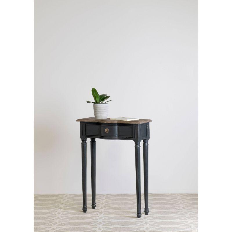 East at Main Lydia Console Table Black: 24" Entryway Table, Narrow, Nautical Style, Wood Frame