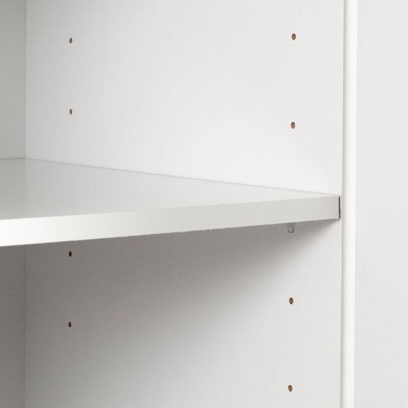2 Door Morgan Storage Cabinet Pure White - South Shore: Adjustable Shelf, Laminated Particle Board