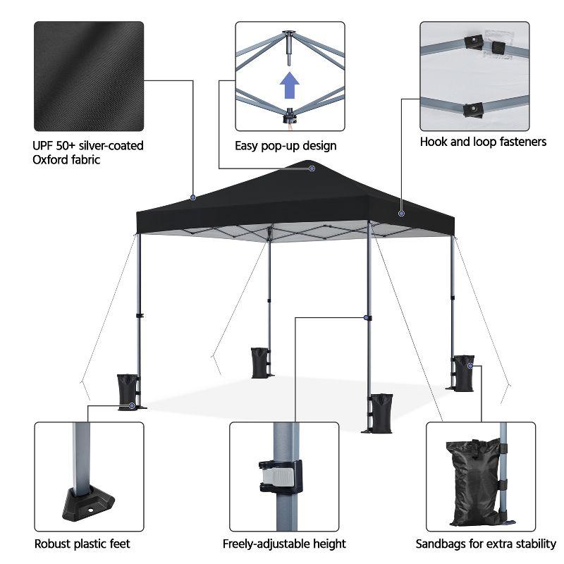 Yaheetech 10x10ft Pop-up Canopy with One-Push-To-Lock Setup Mechanism