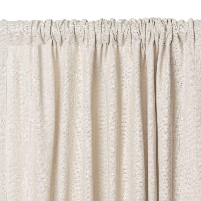 Cameron Linen Rod Pocket Kitchen Window Valance - 60" x 15" - Elrene Home Fashions