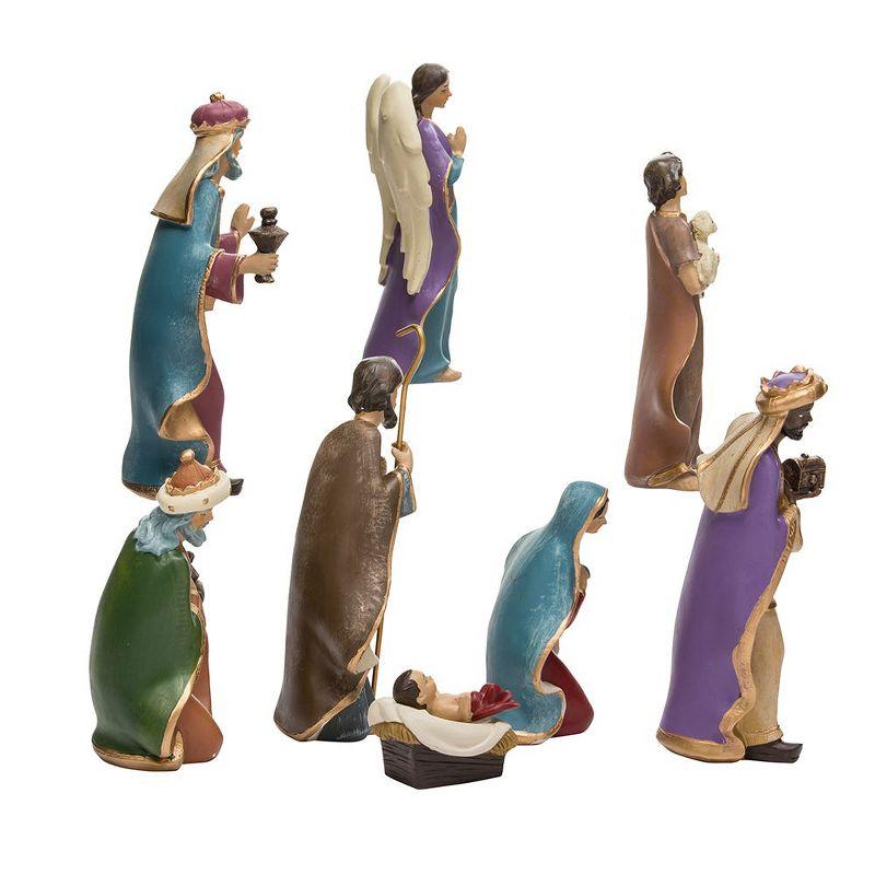 Kurt Adler 6.25" Resin Nativity, 8 Piece Set