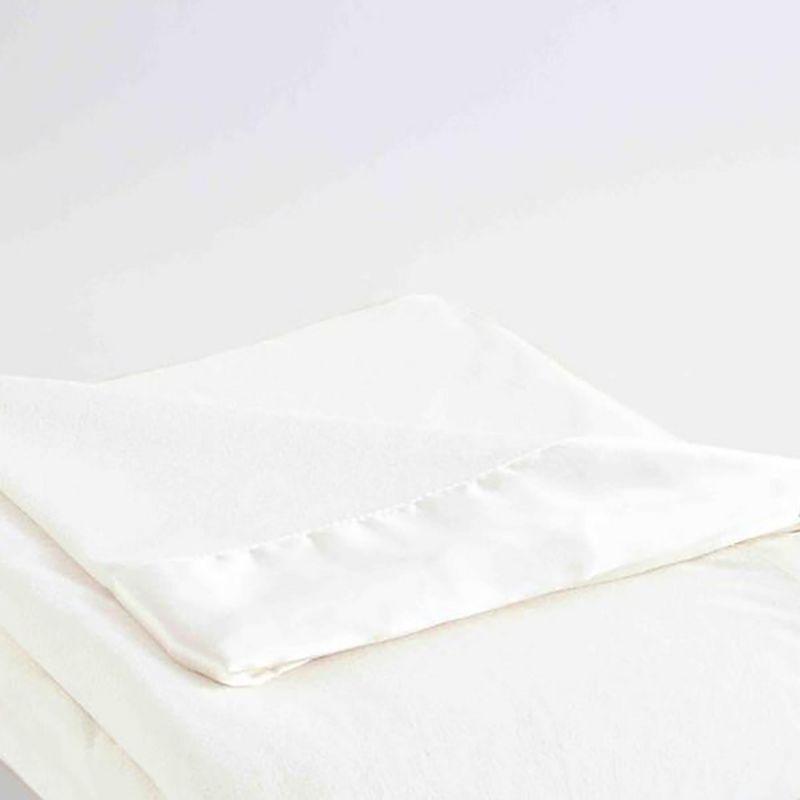 Full Size White Fleece Knitted Machine Washable Blanket