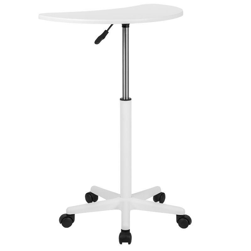 Flash Furniture Sit to Stand Mobile Laptop Computer Desk - Portable Rolling Standing Desk