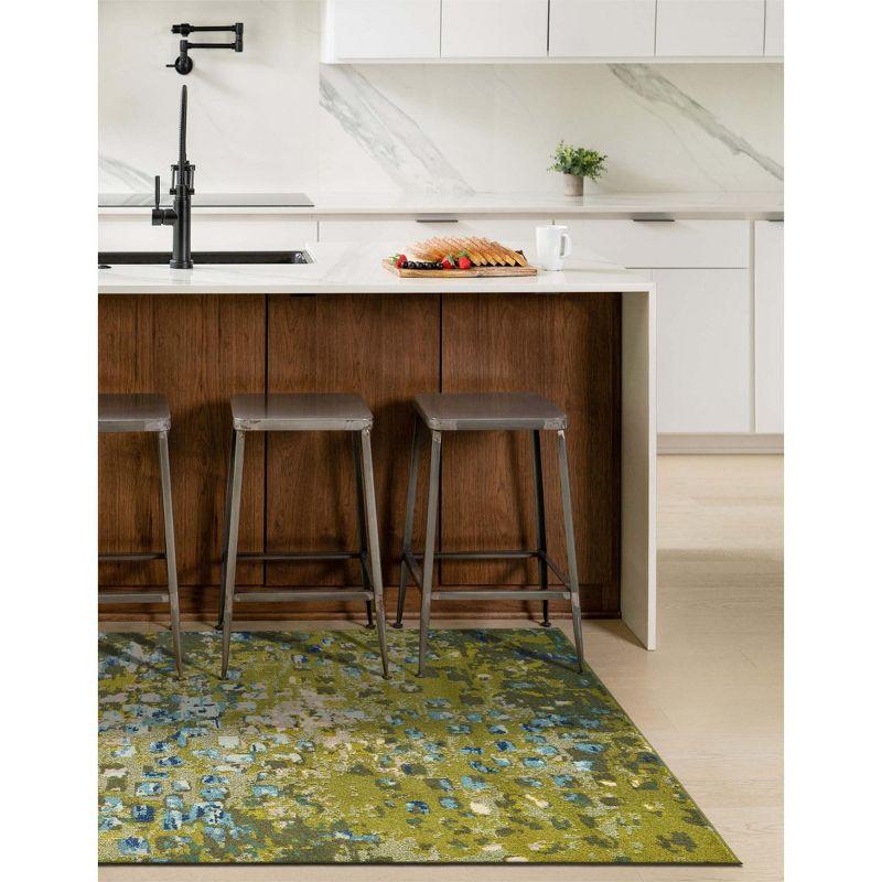 Unique Loom 5' 1 x 8' 0 Jardin Ivy Green Area Rug