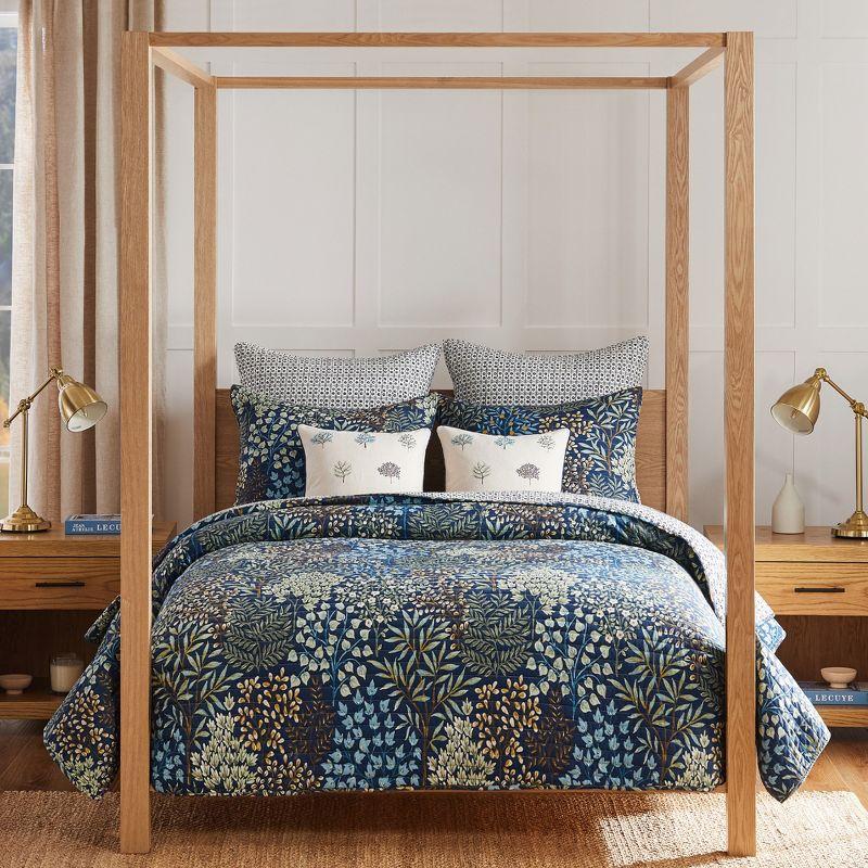 English Forest Navy Full/Queen Quilt Set - Levtex Home