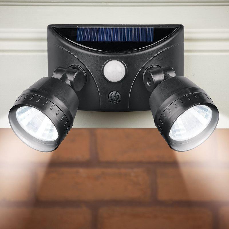 Black Solar Powered Motion Sensor Security Light