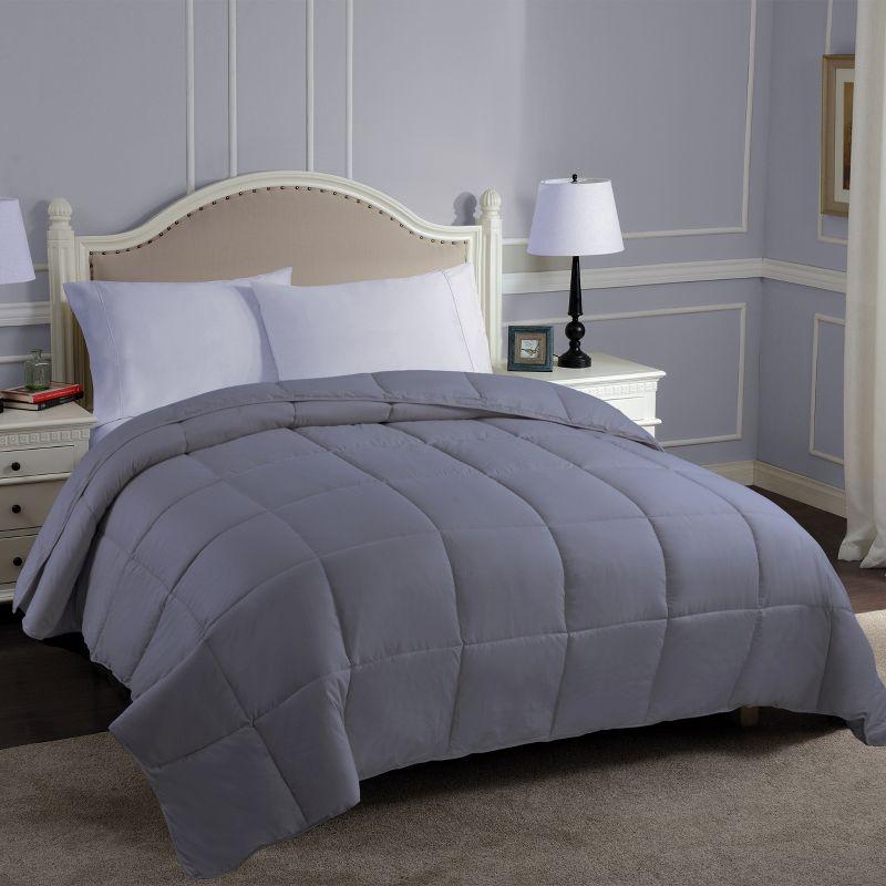 Classic Comforter Reversible All-Season Medium Weight Down Alternative Bedding by Blue Nile Mills