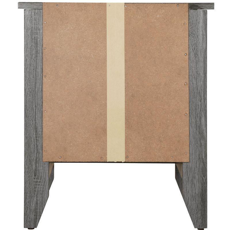 Passion Furniture Lennox 1-Drawer Gray Nightstand (24 in. H x 21 in. W x 18 in. D)