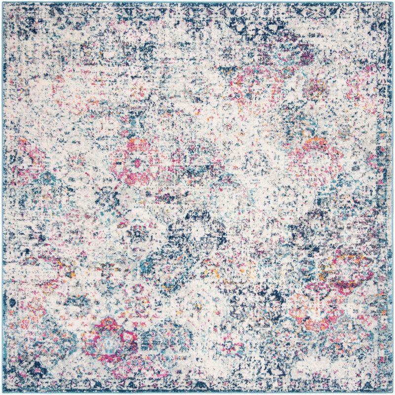 Madison MAD611 Power Loomed Indoor Area Rug - Navy/Teal - 9'x9' - Safavieh