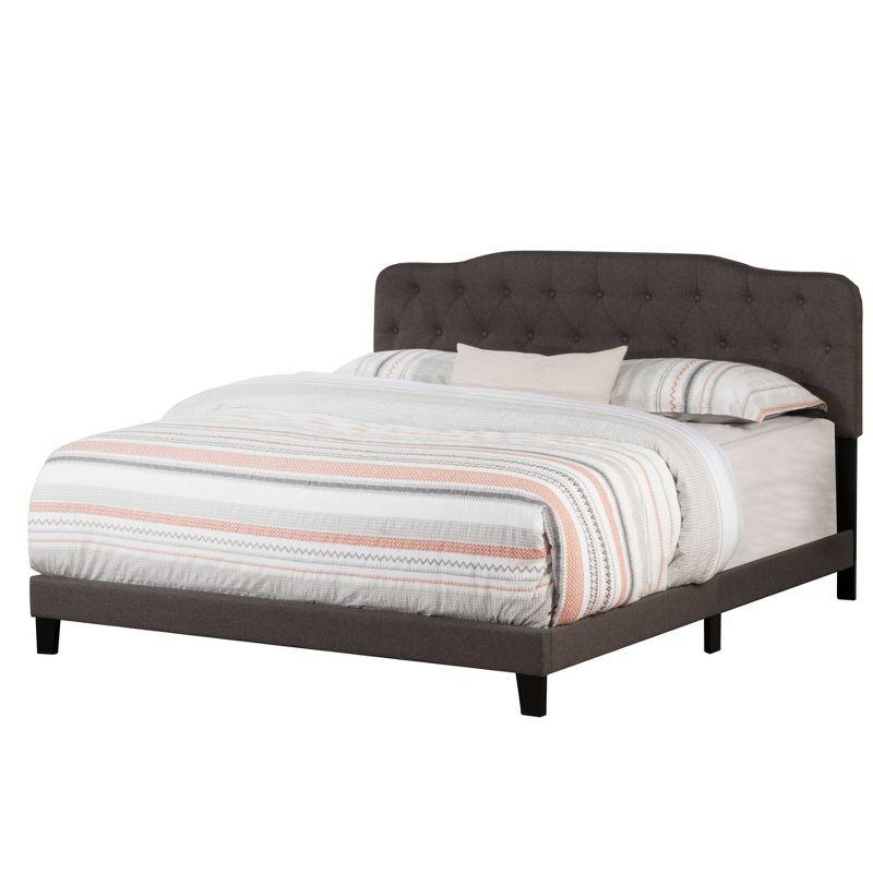 Queen Nicole Upholstered Bed In One Stone Gray Fabric - Hillsdale Furniture