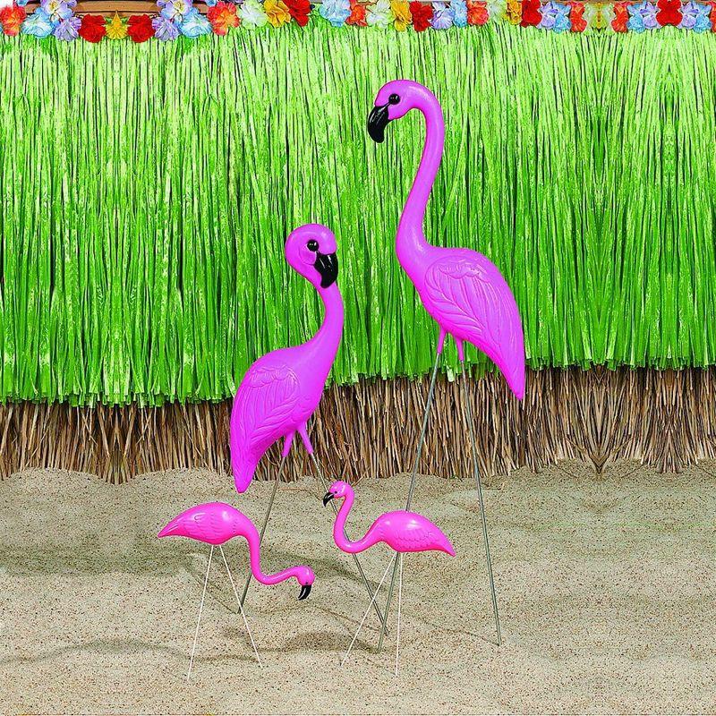 Fun Express Plastic Mini Pink Flamingo Yard Ornaments