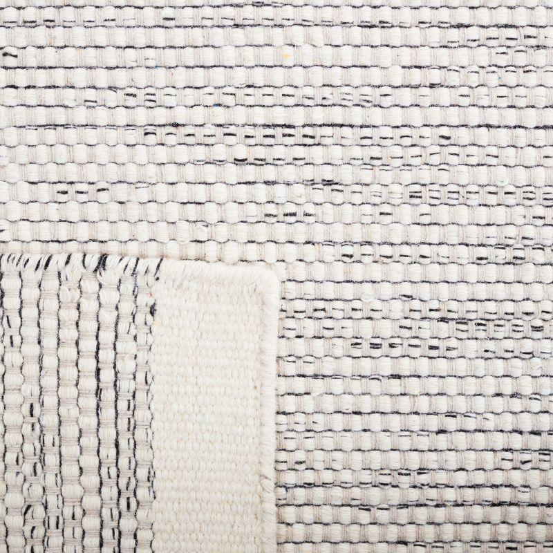 Vermont VRM807 Hand Woven Indoor Area Rug - Ivory/Black - 4'x6' - Safavieh