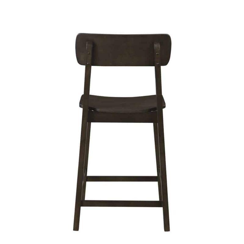 Boraam Torino Wood Counter Height Barstool Carbonite Finish