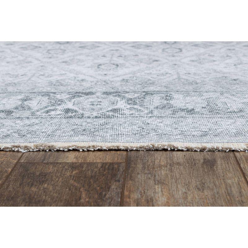 2'3"x7'6" Runner Chandler Rug Gray - Momeni: Bohemian Shibori Pattern, Medium Pile, Indoor Carpet, Cotton & Polyester