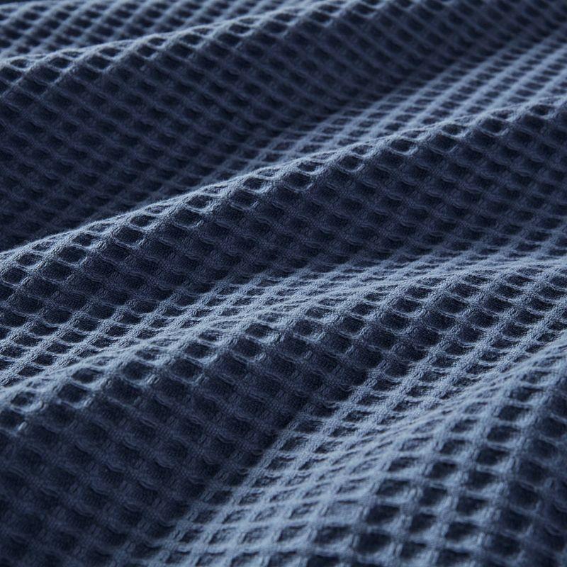 Indigo Waffle Weave 100% Cotton King Blanket