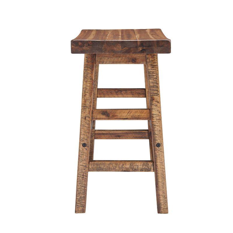 26" Durango Industrial Wood Counter Height Barstool Dark Brown - Alaterre Furniture