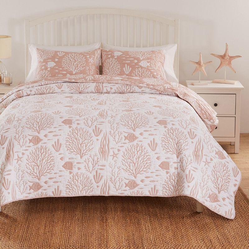 Greenland Home Fashions Marina 2-Piece Twin/XL Coverlet Set, 68x88 Inch