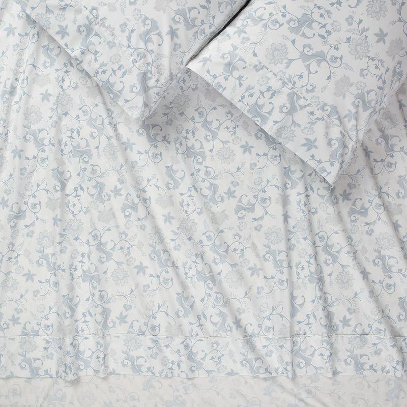 Chanasya Elegant Ultra Soft Floral Microfiber Percale Sheet Set