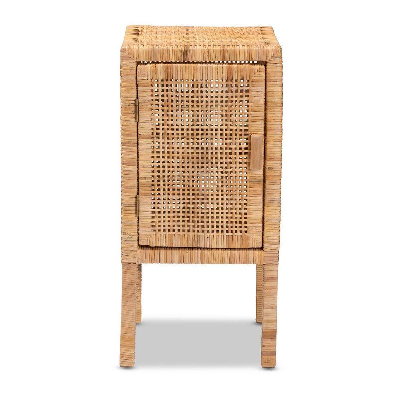 Vivan Rattan 1 Door Nightstand Natural/Brown - bali & pari