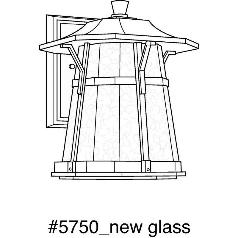 Progress Lighting Derby 1-Light LED Medium Wall Lantern in Espresso with Artistic Glass Shade