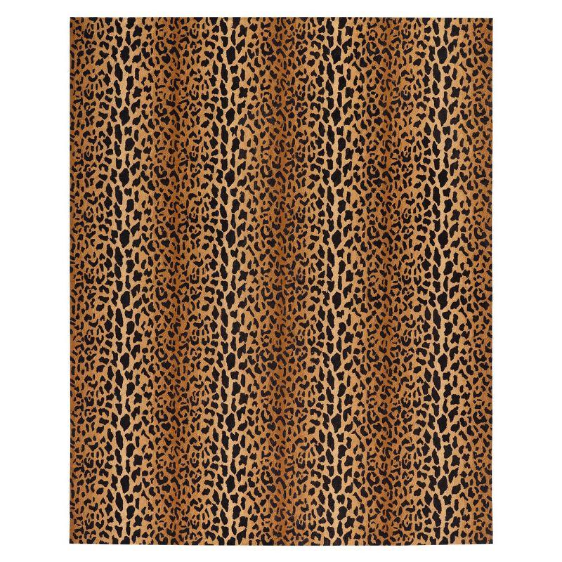 Leopard Hand Micro Hooked Wool Rug