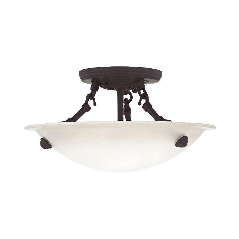 Livex Lighting Oasis 3 - Light Semi-Flush Mount in  Bronze
