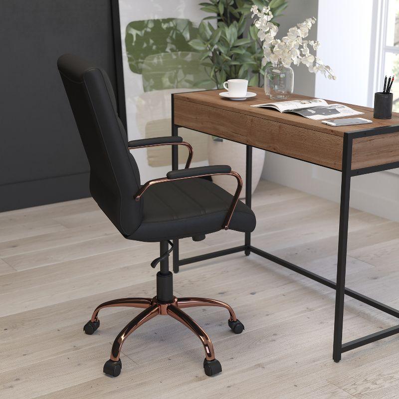 Merrick Lane Contemporary Mid-Back Home Office Chair with Padded Arms