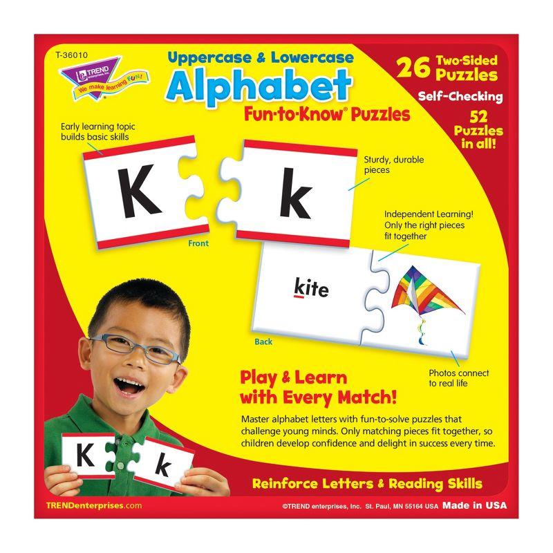 TREND Uppercase & Lowercase Alphabet Fun-to-Know® Puzzles