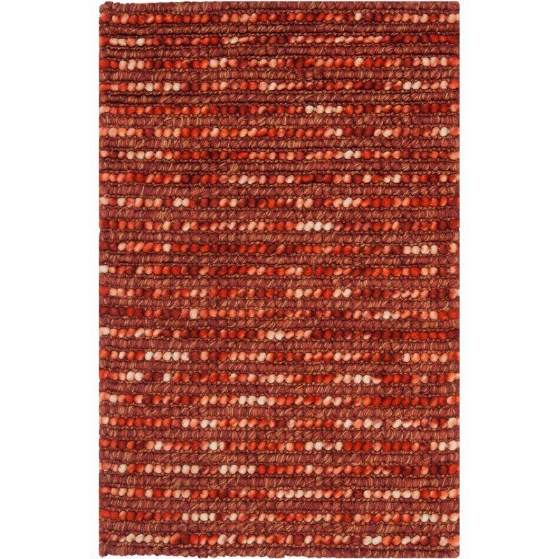 Rust and Multi Hand-Knotted Wool Area Rug