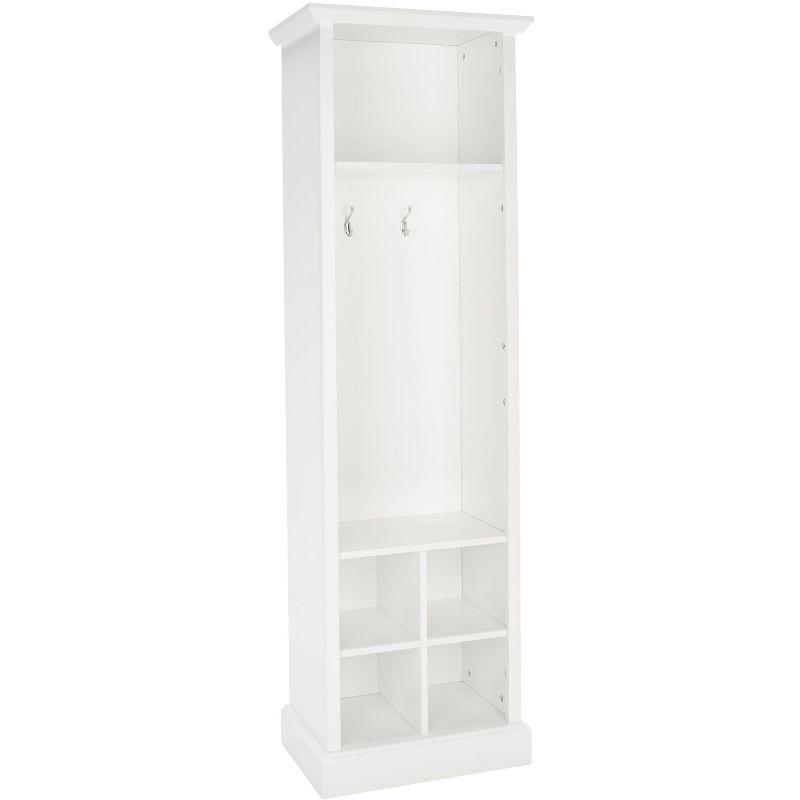 Surrey 6 Shelf 2 Hook Hall Tree - Antique White - Safavieh