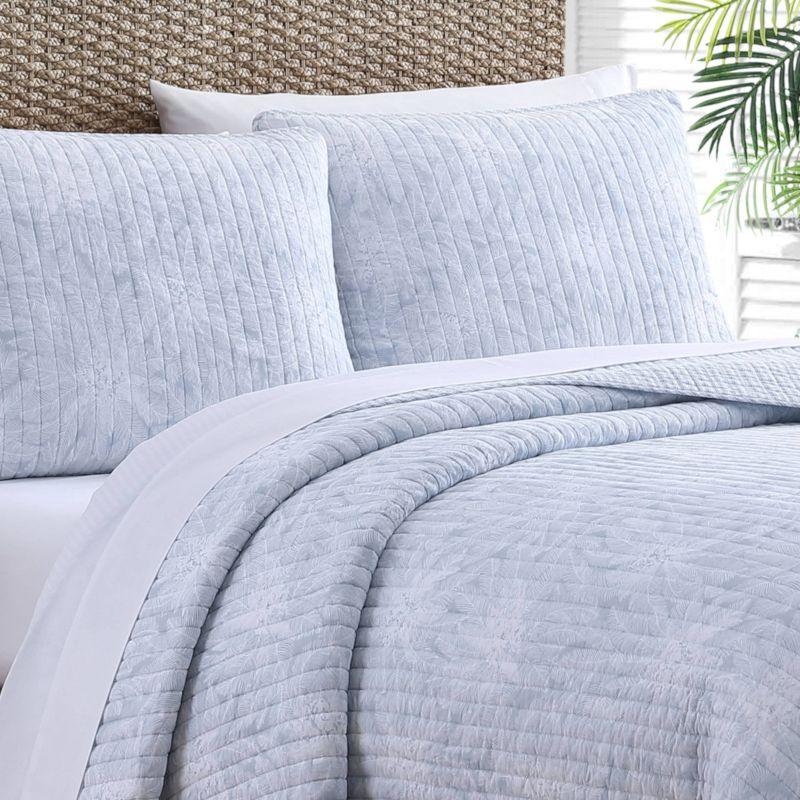 Makena Blue Cotton Reversible Full Quilt Set