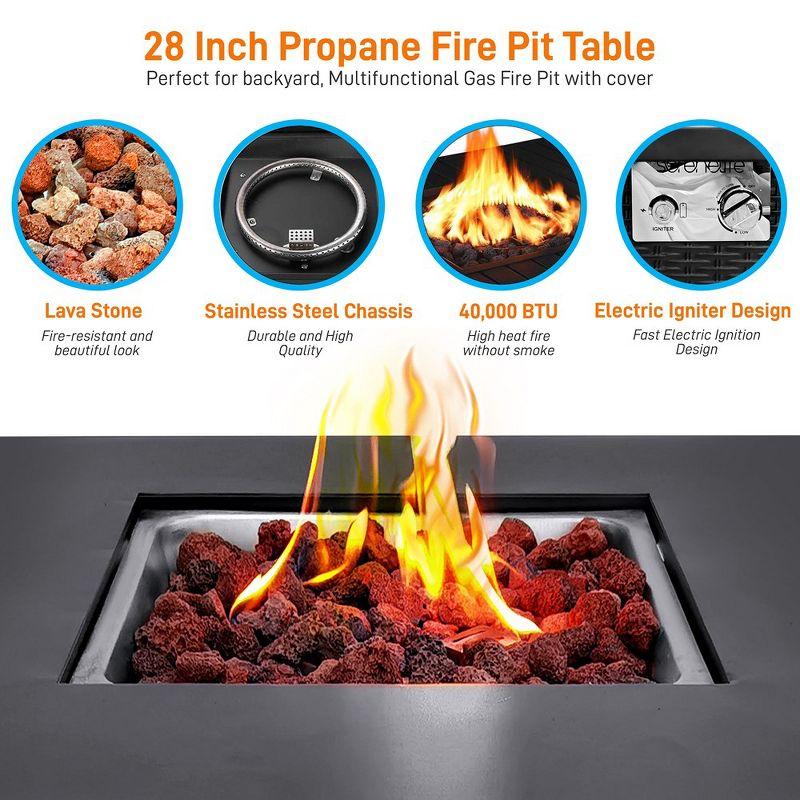 SereneLife Propane Gas Fire Pit