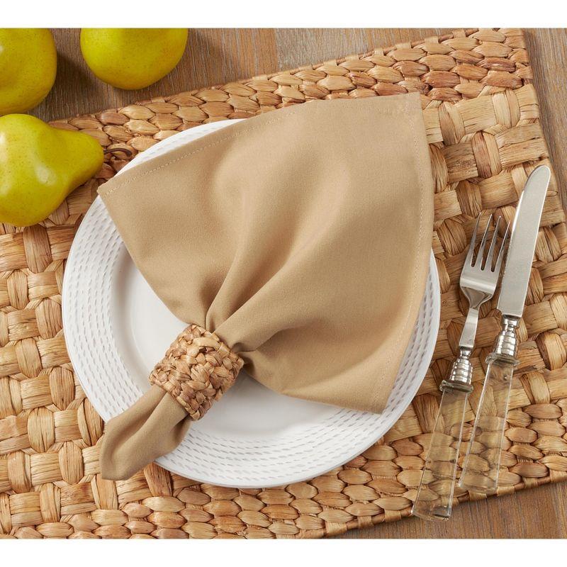 Saro Lifestyle Everyday Cloth Table Napkins (Set of 12), Cappucino, 20" x 20"